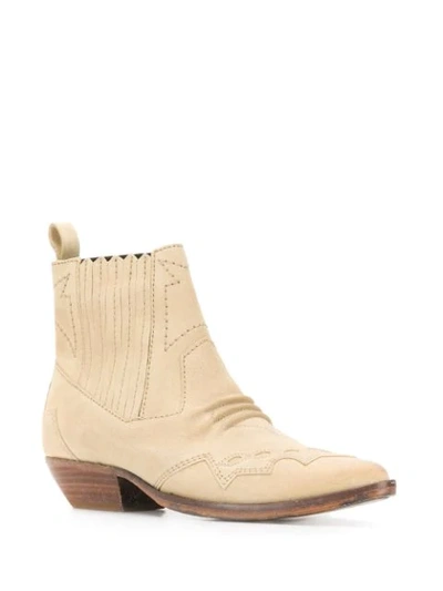 Shop Roseanna 40mm Cut Out Detail Ankle Boots In Neutrals