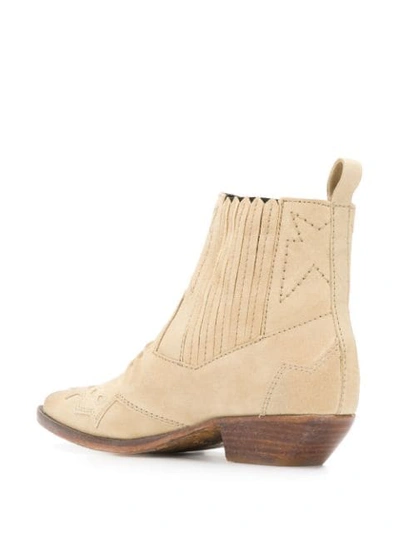 Shop Roseanna 40mm Cut Out Detail Ankle Boots In Neutrals