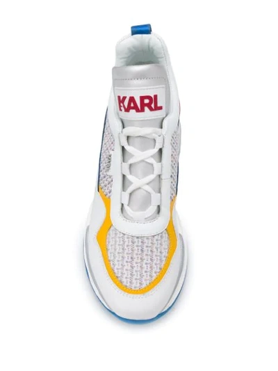 Shop Karl Lagerfeld Ventura Lazare Mid-top Sneakers In White