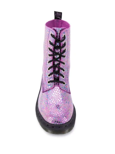 Shop Dr. Martens' 1460 Metallic Lace-up Boots In Purple