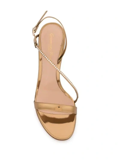 Shop Gianvito Rossi Manhattan 85mm Sandals In Gold