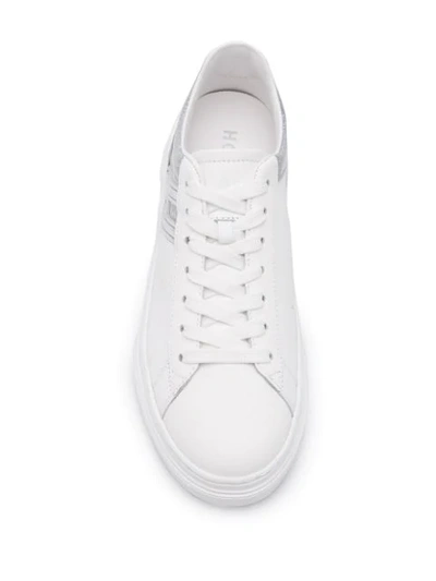 Shop Hogan Sparkle Detail Sneakers In White