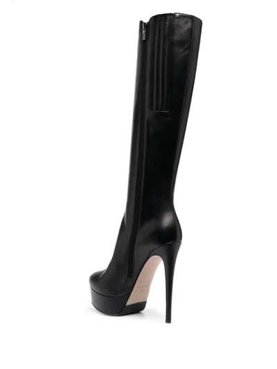 Shop Le Silla Miranda Leather Boots In Black