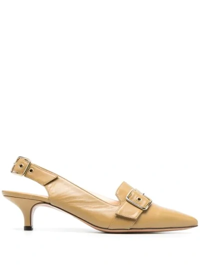 Shop Tila March Peggy Mid Heel Pumps In Neutrals