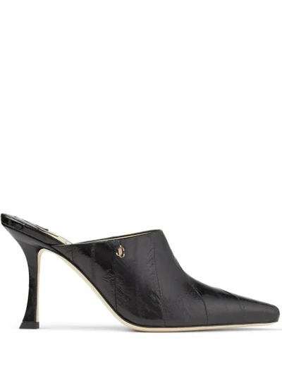 Shop Jimmy Choo Rya 90mm Mules In Black