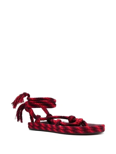 Shop Isabel Marant Rope Strap Sandals In Red