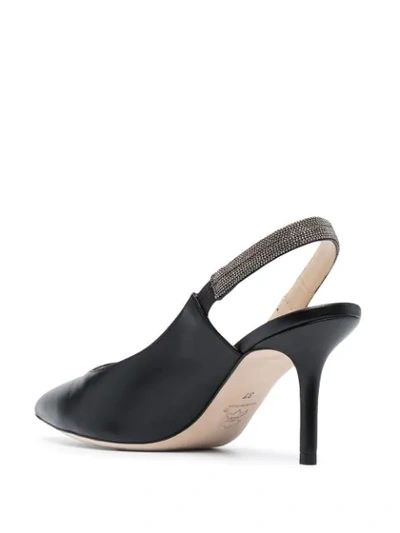 Fabiana Filippi Leather Slingback Pumps In Black