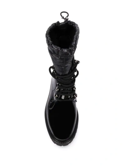 Shop Moncler Galaxite Padded-panel Ankle Boots In Black