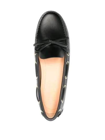 Shop Car Shoe Lace-up Loafers In Black