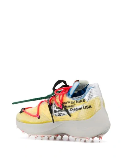Shop Off-white X Nike Textured Double Lace-up Sneakers In Yellow