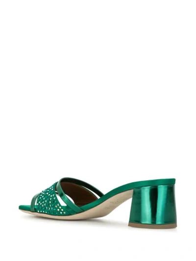 Shop Malone Souliers Crystal-embellished Sandals In Green