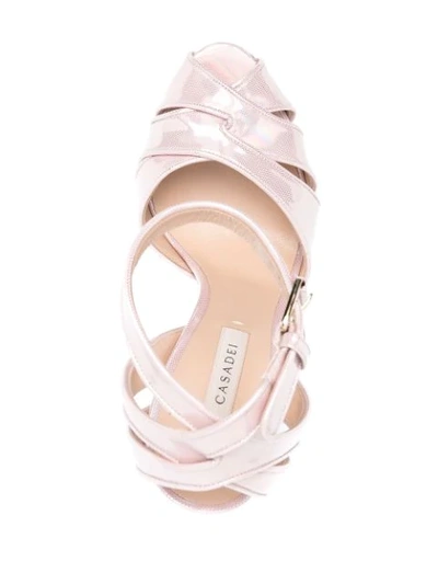 Shop Casadei Flora Platform Sandals In Pink
