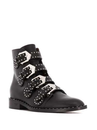 Shop Givenchy Elegant Buckled Ankle Boots In Black