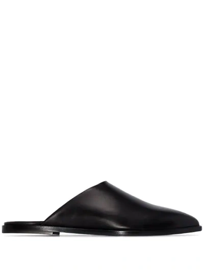 Shop Atp Atelier Anzi Pointed Slippers In Black