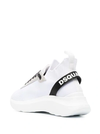 Shop Dsquared2 Logo-motif Chunky Sneakers In White