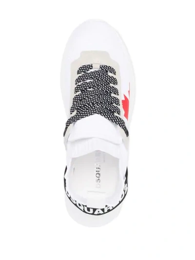 Shop Dsquared2 Logo-motif Chunky Sneakers In White