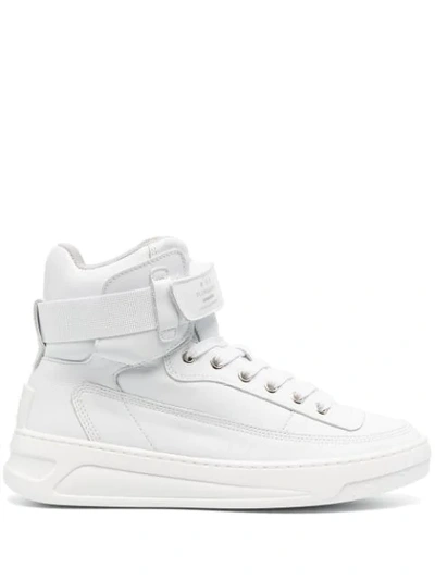 Shop Acne Studios Face Motif High-top Sneakers In White