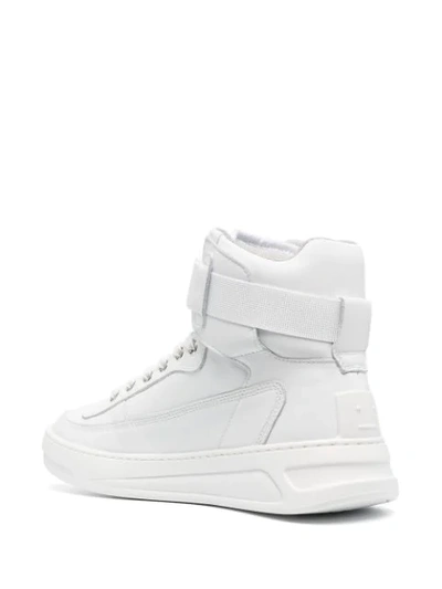 Shop Acne Studios Face Motif High-top Sneakers In White