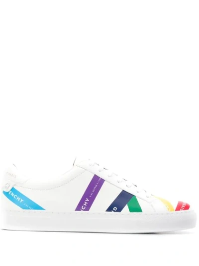 Shop Givenchy Logo Bands Sneakers In White