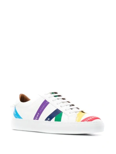 Shop Givenchy Logo Bands Sneakers In White