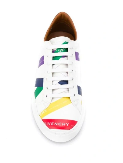 Shop Givenchy Logo Bands Sneakers In White