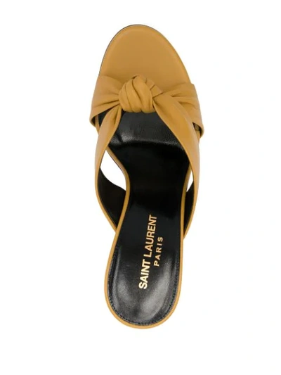 Shop Saint Laurent Bianca 70mm Sandals In Yellow