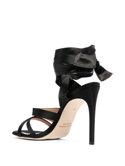 Shop Alberta Ferretti Wrap-around Ankle Sandals In Black