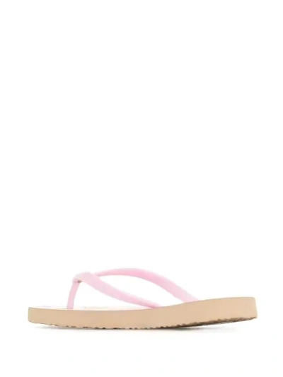 Shop Tory Burch Floral-print Thin Strap Flip Flops In Pink