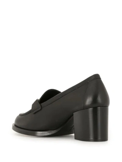 Ferragamo Rolo Loafer Pumps With Reversible Gancini Bit In Black