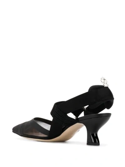 Fendi Colibrì Ff Motif Slingback Pumps In Black