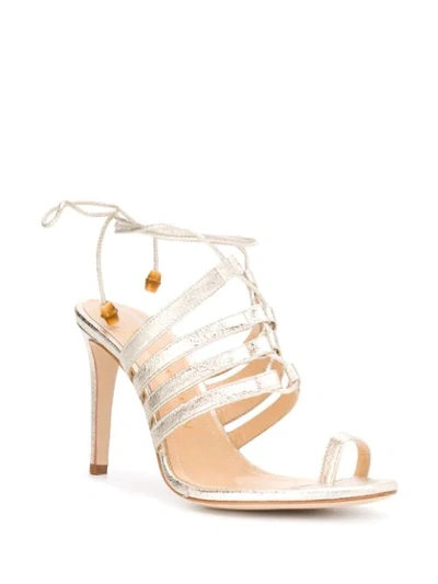 Shop Chloe Gosselin Karolina 95mm Sandals In Gold