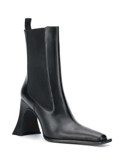 Shop Acne Studios Sculptural Heel Ankle Boots In Black