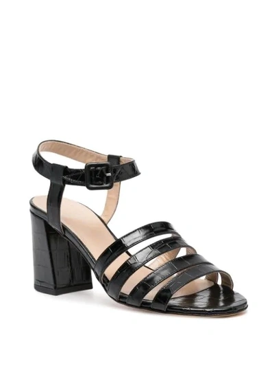 Shop Maryam Nassir Zadeh Palma Patent-leather Sandals In Black