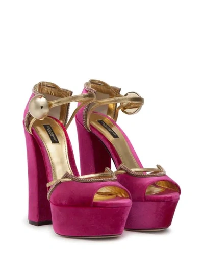 Shop Dolce & Gabbana Platform High-heel Sandals In Pink