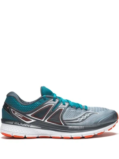 Saucony Triumph Iso 3 "grey/blue/red" Sneakers In Grey
