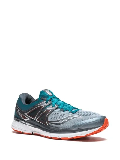 Saucony Triumph Iso 3 "grey/blue/red" Sneakers In Grey