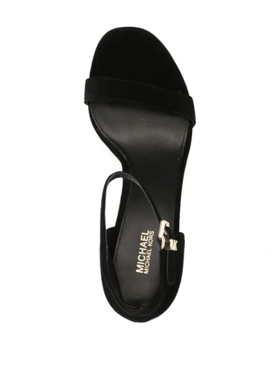 Shop Michael Michael Kors Suede Platform Sandals In Black
