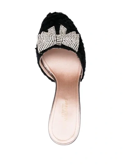 Shop Giambattista Valli Bow-embellished Heeled Mules In Black