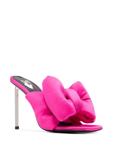 Shop Off-white Allen 110mm Bow Mules In Pink