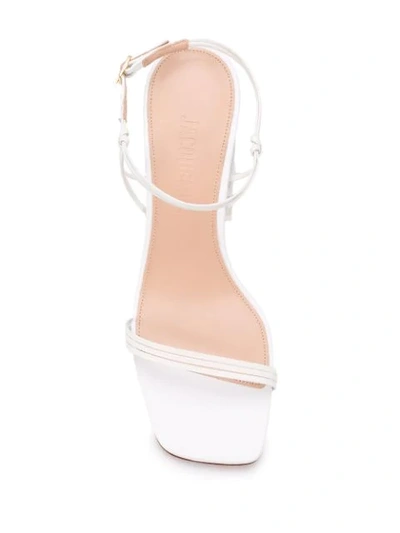 Shop Jacquemus Elme 110mm Sandals In White