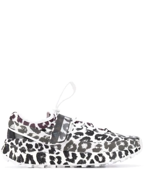 Adidas By Stella Mccartney Outdoor Boost Leopard Print Sneakers In White Modesens