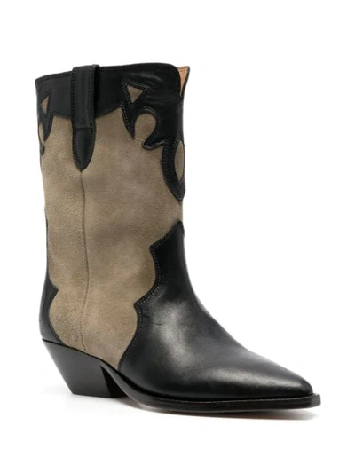 Shop Isabel Marant Duoni Western Boots In Neutrals