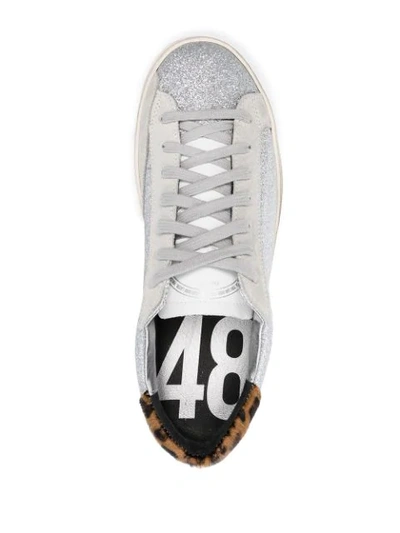Shop P448 John Glittered Sneakers In Silver