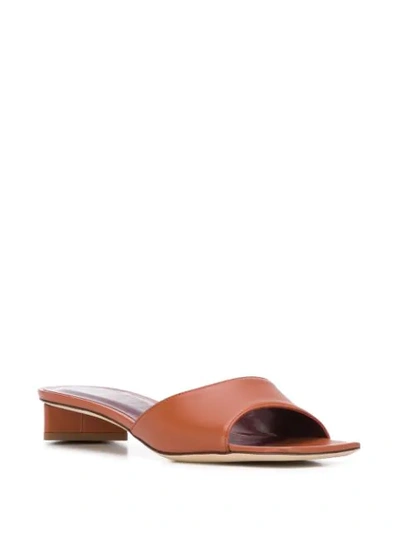 Shop Staud Square Front Mule In Brown