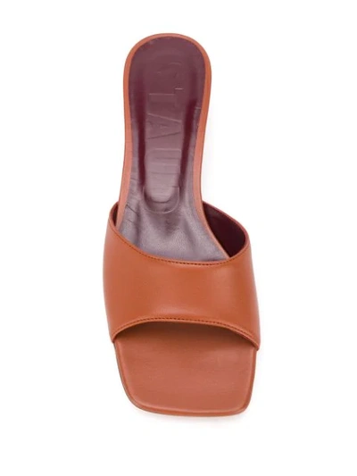 Shop Staud Square Front Mule In Brown