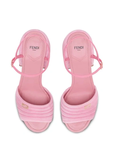 Shop Fendi Promenade Slingback Sandals In Pink