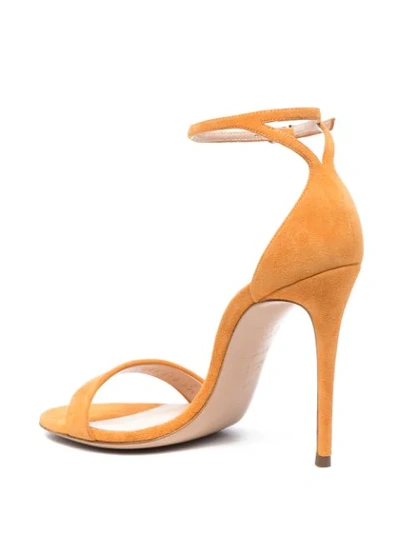 Shop Casadei Blade V Celebrity 110mm Sandals In Orange