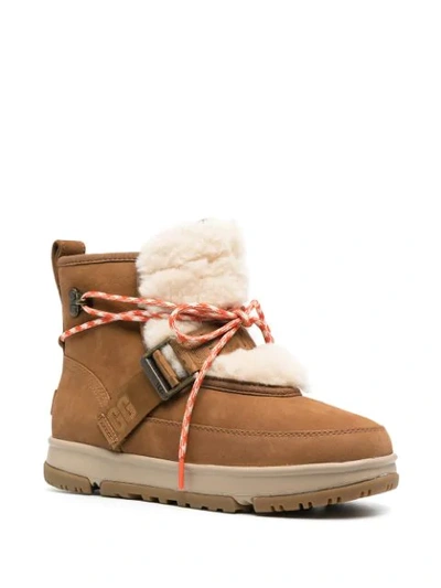 Ugg Weather Hiker Sheepskin Boots In Neutrals