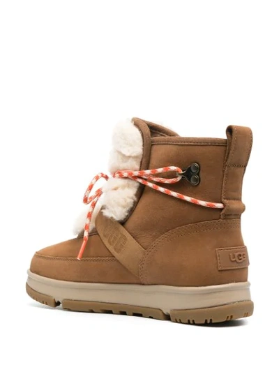 Ugg Weather Hiker Sheepskin Boots In Neutrals