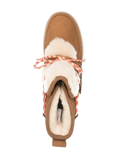 Ugg Weather Hiker Sheepskin Boots In Neutrals